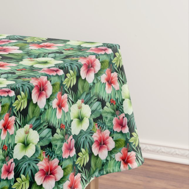 Tropical Floral Cotton  Tablecloth (In Situ)