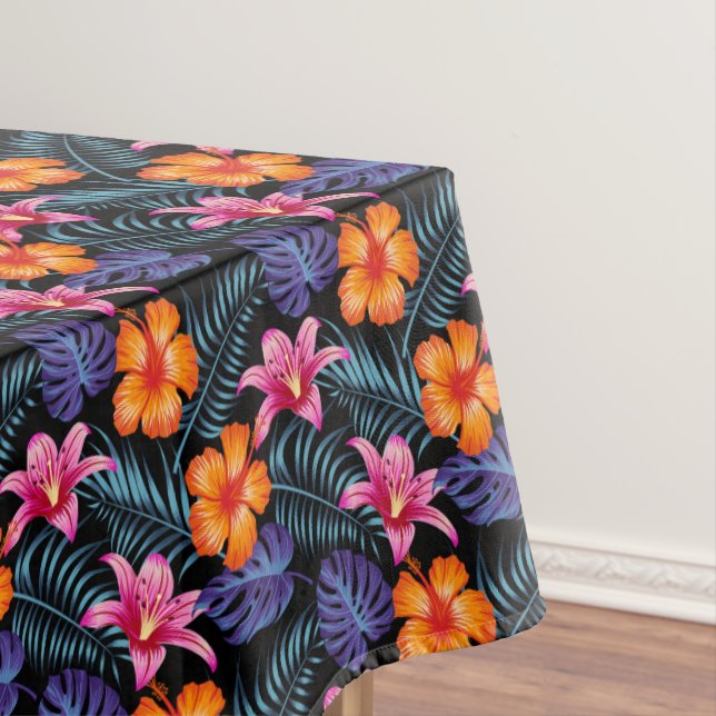 Tropical Floral Cotton  Tablecloth (In Situ)