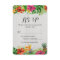 Tropical Floral Flamingo Rustic Wood Wedding RSVP