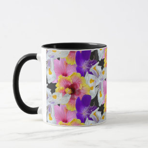 Tropical Floral Garden Hisbiscus Lilies Mom Mug