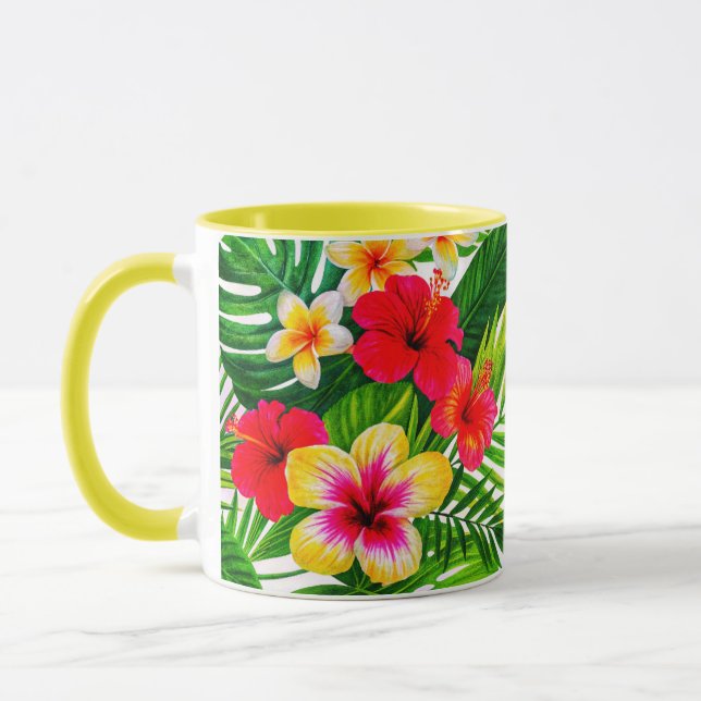 Tropical Floral Gift  Mug (Left)