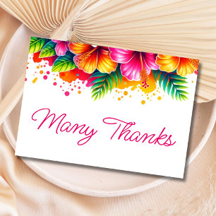 Tropical Floral Graduation Thank You Card