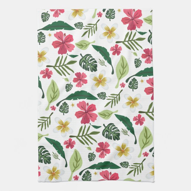 Tropical Floral  Kitchen Towel (Vertical)