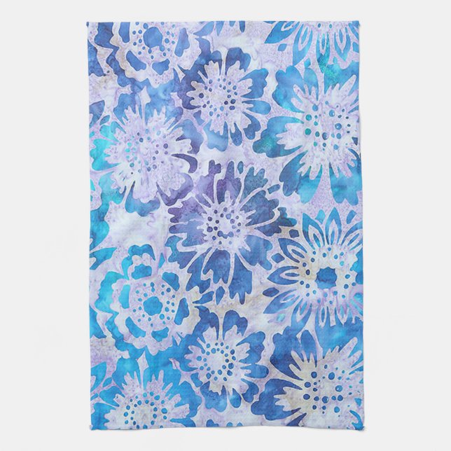 Tropical Floral Kitchen Towel (Vertical)