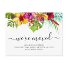 Tropical Floral Leaves We've Moved New Home Moving