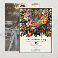 Tropical Floral Lei Graduation Photo BBQ Party 