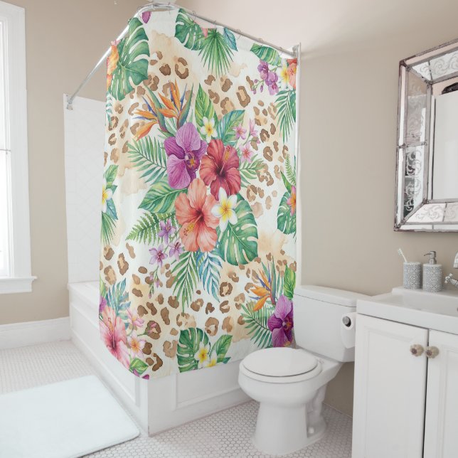 Tropical Floral Leopard Print Pattern (In Situ)