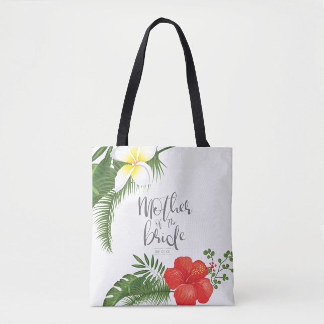 Tropical Floral Mother of the Bride ID475 Tote Bag (Front)