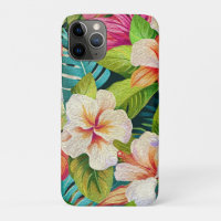 Tropical Floral Oil Painting Style