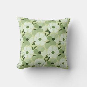 Tropical Floral Pattern Throw Pillow – Botanical H