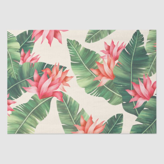 Tropical Floral pattern  tissue paper (Front)