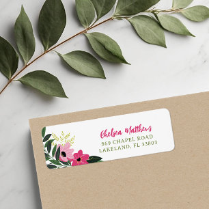 Tropical Floral Personalized Return Address