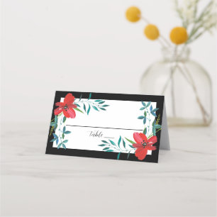 Tropical Floral Place Card