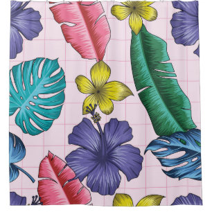 Tropical floral: seamless leaves pattern