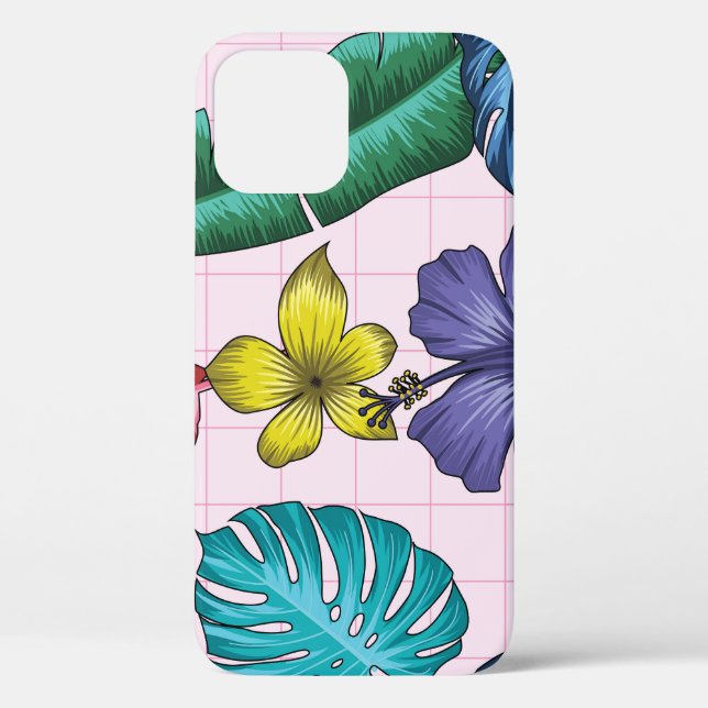 Tropical floral: seamless leaves pattern Case-Mate iPhone case (Back)