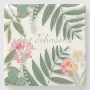 Tropical Floral Stone Coaster