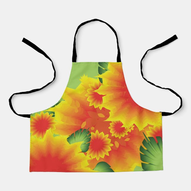 Tropical Floral Style Apron (Front)