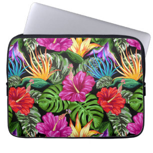 Tropical Floral Summer Mood Pattern Laptop Sleeve