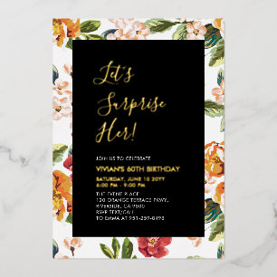 Tropical Floral Surprise Adult 60th Birthday Party