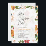 Tropical Floral Surprise Adult 60th Birthday Party Invitation<br><div class="desc">Celebrate your special day with this beautiful surprise birthday party invitation features simple and stylish typography & tropical patterns. This design template is fully customizable.</div>