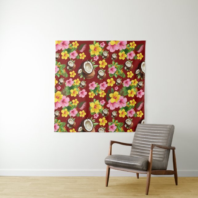 Tropical Floral Tapestry (In Situ (Horizontal))
