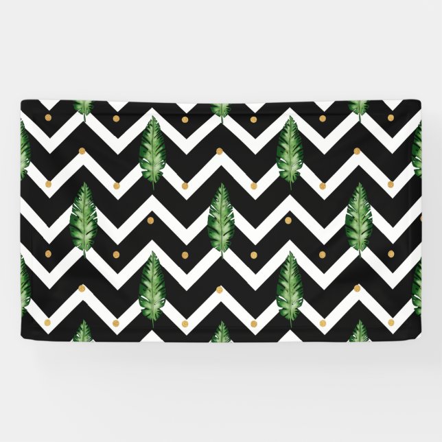 Tropical Floral Vines Banner (Horizontal)