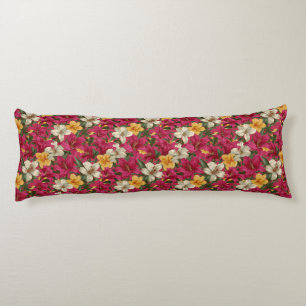 Tropical Floral Warm Interiors Coastal Memory Foam Body Pillow