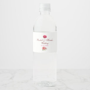 Tropical Floral Water Bottle Label