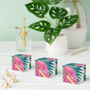 Tropical Floral Watercolor Print Favour Boxes