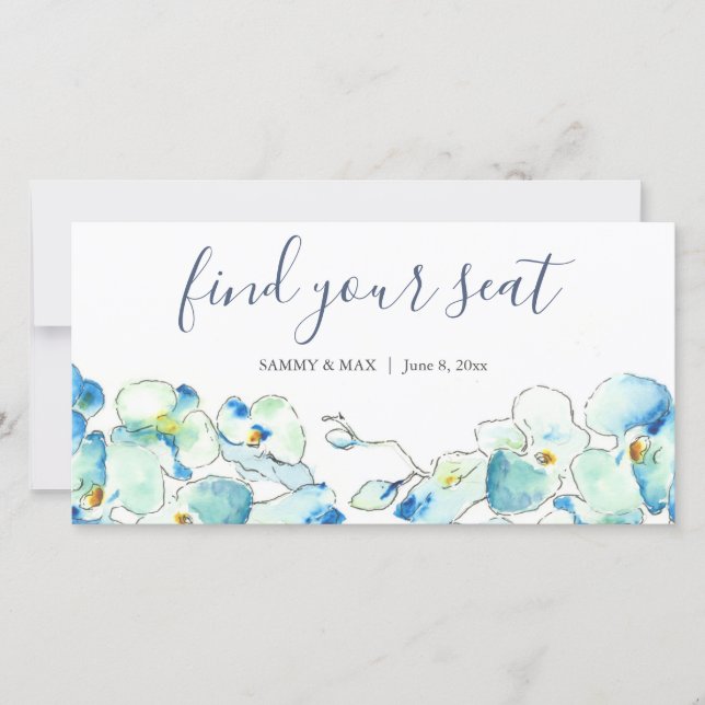 Tropical Floral Wedding Find Your Seat Sign (Front)