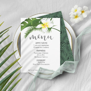 Tropical Floral Wedding Menu ID475