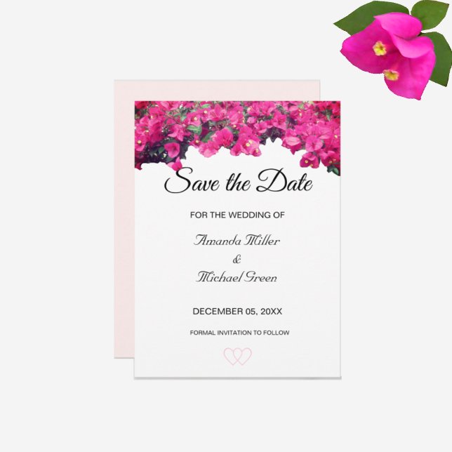 Tropical Floral Wedding Save the Date Invitation (Creator Uploaded)