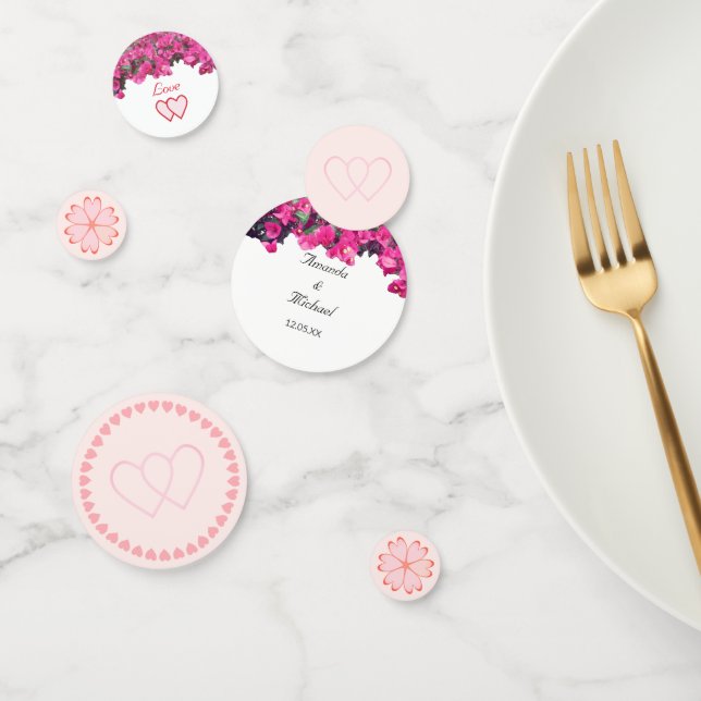 Tropical Floral Wedding Table Confetti (Group)