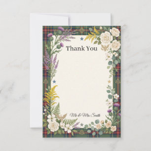Tropical Floral Wedding Thank You Card