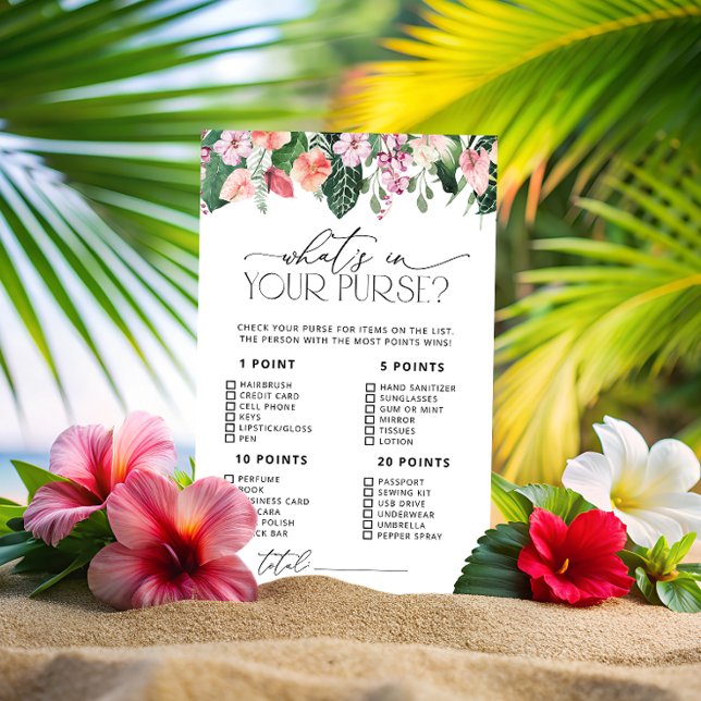 Tropical Floral What's In Your Purse Game (Creator Uploaded)