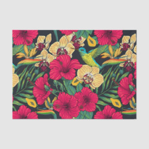 Tropical Florals and Hummingbird - Summer Botanica Tissue Paper