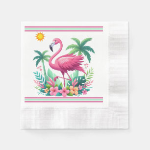 Tropical/Florida pink flamingo Napkin