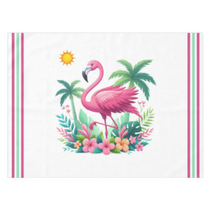 Tropical/Florida pink flamingo Tablecloth