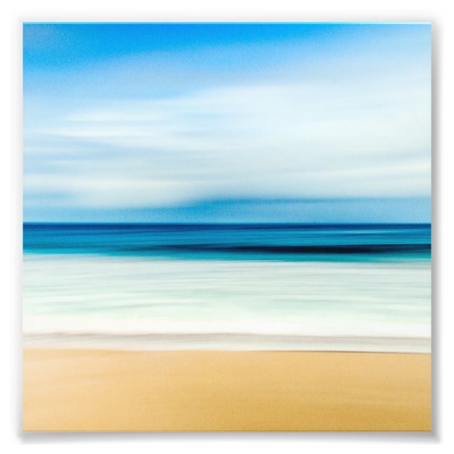 Tropical Florida Sandy Beach, Ocean & Waves Photo Print (Front)