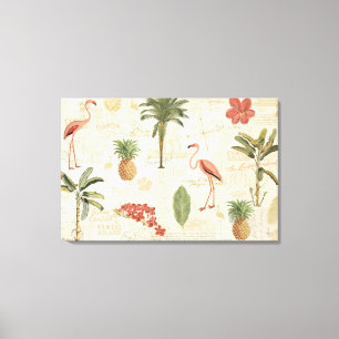 Tropical Floridian Pattern Canvas Print