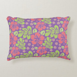 Tropical Flower Accent Pillow