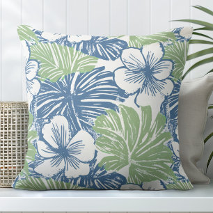 Tropical Flower Accent Pillow
