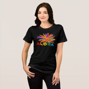 Tropical Flower Aloha Tri-Blend Shirt