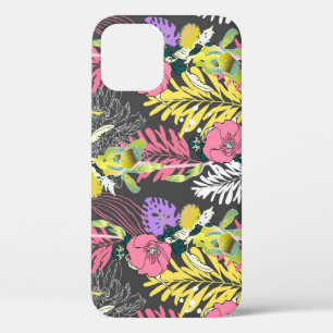 Tropical Flower Art: Original Pattern. iPhone 12 Case
