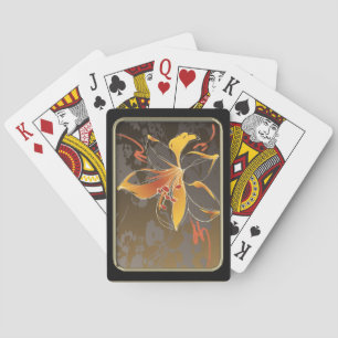 Tropical Flower Art Playing Cards