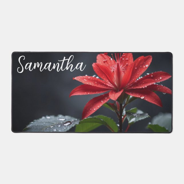Tropical Flower Desk Mat (Front)