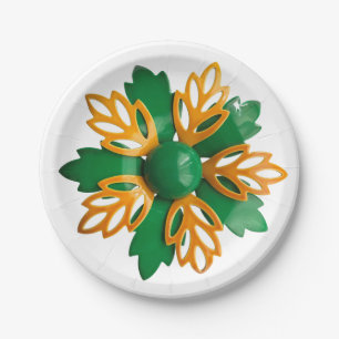 Tropical Flower Floral Spring Summer Birthday Paper Plate
