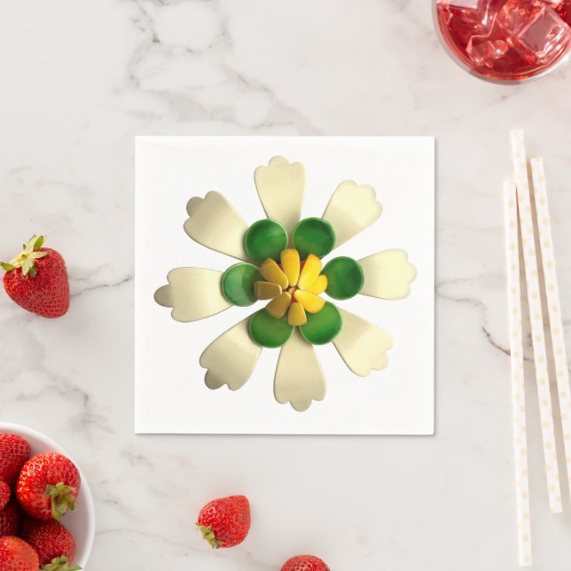 Tropical Flower Floral Spring Summer Wedding MOD Napkin (Insitu)