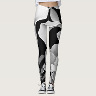 Tropical Flower Leaf: Seamless Pattern Leggings
