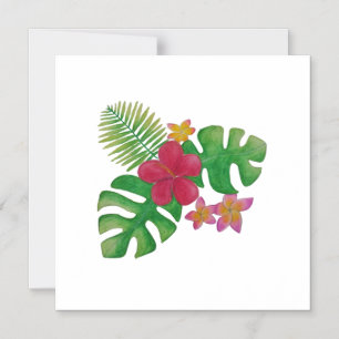 Tropical flower magnetic invitation